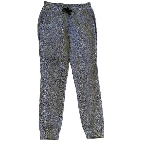 Lululemon Size 6 Joggers Pants Black White Print Pockets - Picture 1 of 4